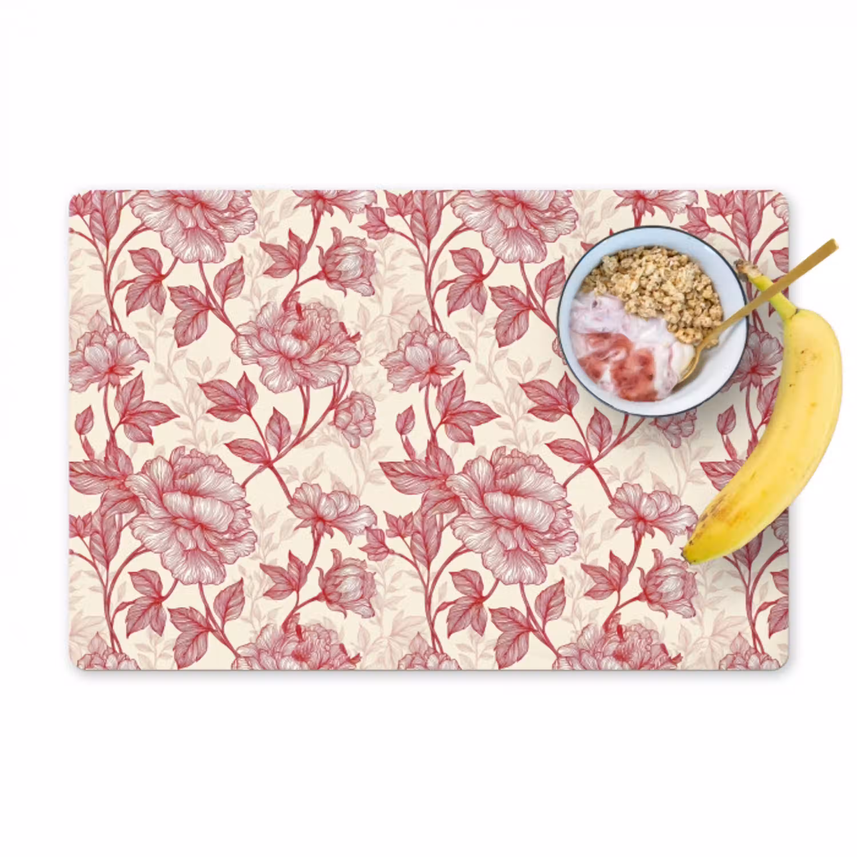 Pioenrozen - Modern -  Rood Placemat vinyl groot 368 -zzzproduct_Kitchenyeah-website