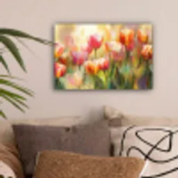 Tulpen - Sprookjesachtig - Kleurrijk canvas 2cm klein -sfeer1