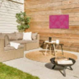 Pioenrozen - Energiek - Roze Tuinposter op houten frame 2 cm dik klein 845 -sfeer2