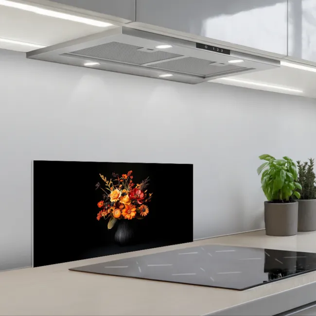 Herfst - Boeket - Oranje keuken achterwand spatscherm klein -3d_schuin