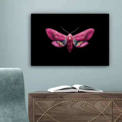Vlinder - Roze - Nachtvlinder canvas 2cm klein -sfeer4