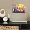 Vogels - Bloemen - Roze poster papier klein -sfeer1