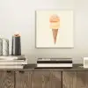 Minimalistisch - Schepijs - Hoorntje - Beige aluminium wit klein -sfeer1