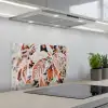 Bladeren - IJs - Winter - Natuur keuken achterwand spatscherm klein -3d_schuin