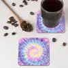 Spiraal - Tie dye - Pasteltinten onderzetter kurk middel -sfeer2