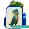 Gehoornde dino met scherpe blik Kinderrugzak - Blauw middel -inhoud_UK