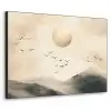 Landschap - Japandi - vogel Textielframe - compleet frame klein -3d