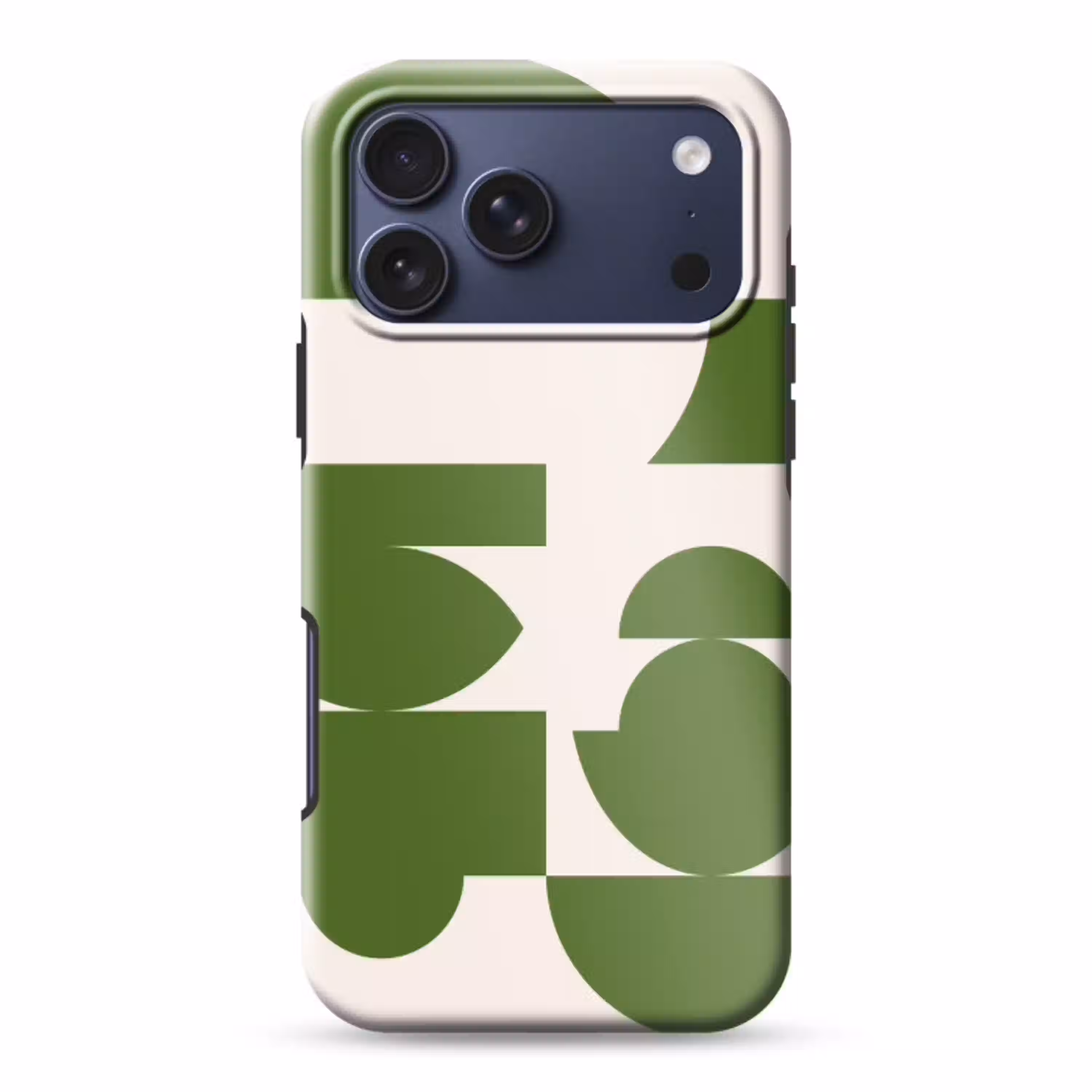 Abstract - Geometrie - Modern - Groen - Wit Toughcase MagSafe Apple iPhone 17 Pro Max klein -3d