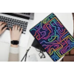 Retro - Abstract - Neon laptophoes neopreen klein -bureau