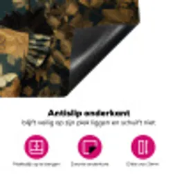 Vrouw - Bladeren - Goud - Vlinders Inductie beschermer vinyl 3mm klein -wsfeer4_website