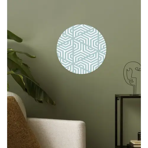 Design - Geometrie - Patroon - Driehoek Wandcirkel behangsticker klein 186 -sfeer2
