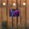 Stad - Neon -  Nacht - Roze - Graffiti tuinposter los doek klein -sfeer1