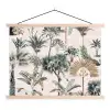 Inductie afdekplaat - Vintage - Jungle - Dieren - Natuur - Inductie beschermer textielposter latten blank klein -3d
