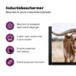 Texas Longhorn - Kalf - Weide - Dieren Inductie beschermer vinyl 3mm middel -zzzzzzz-cc-usp