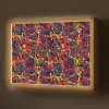 Waterverf - Rood - Geel Light Box met batterij (Wandlamp) middel 907 -z3d_website