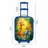 Giraf, olifant en aapje in het bos Kinderkoffer - Blauw klein -productfoto_formaten