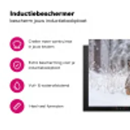 Hert - Sneeuw - Bos - Dieren - Vertederend Inductie beschermer vinyl 3mm klein -wsfeer2_website