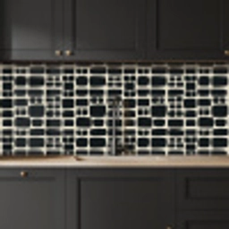 Modern - Organisch - Zwart keuken achterwand 2 middel 871 -sfeer1