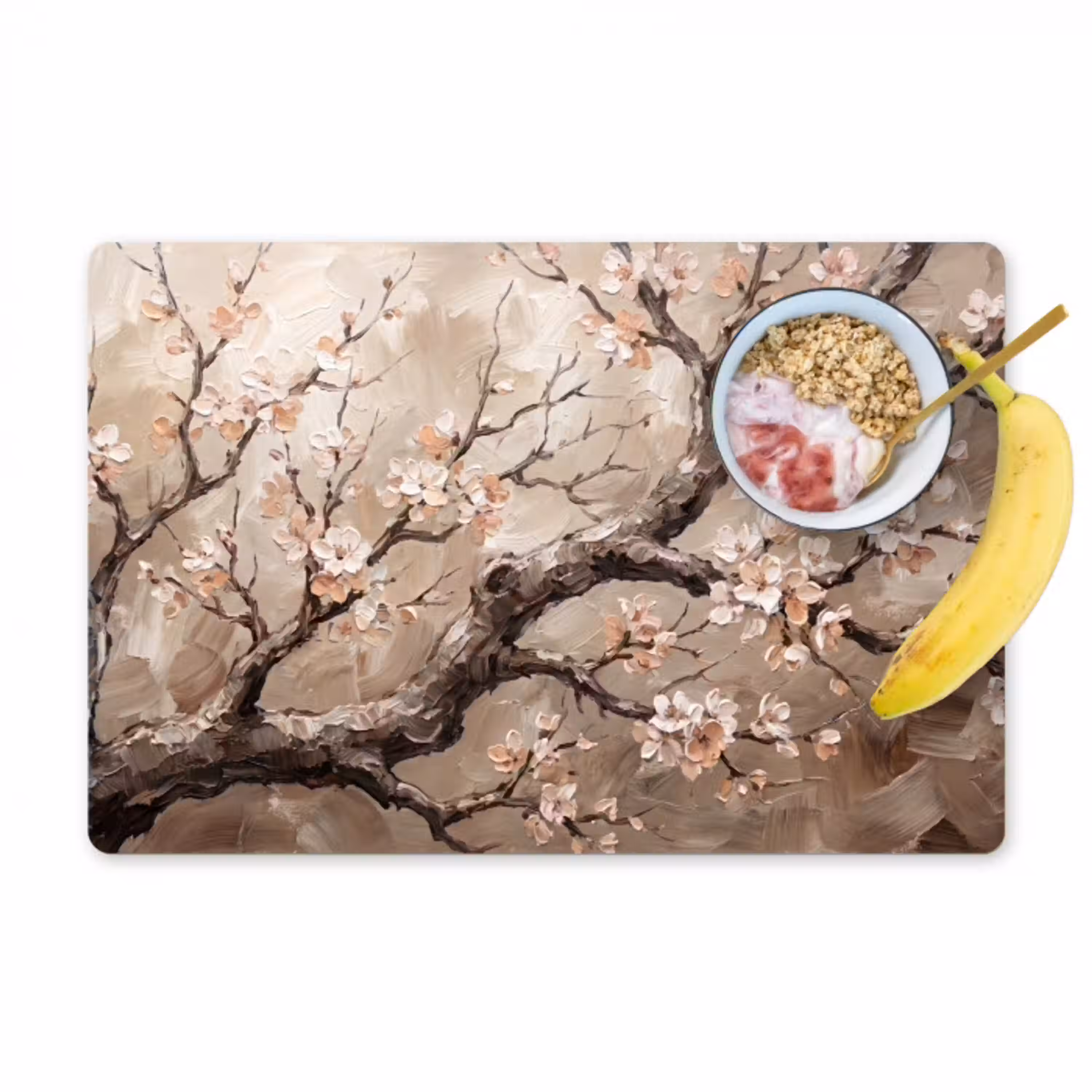 Bloesem - Takken - Schilderij - Beige - Serene Placemat vinyl groot -zzzproduct_Kitchenyeah-website