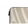 Zebraprint - Beige - Wit - Dierenprint laptophoes neopreen klein -detail