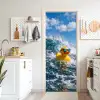 Badeend - Stoer - Golven deurposter klein -sfeer5