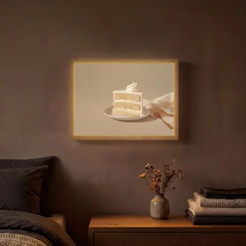 Vanilletaart - Cake - Romig Light Box met batterij (Wandlamp) middel -sfeer4
