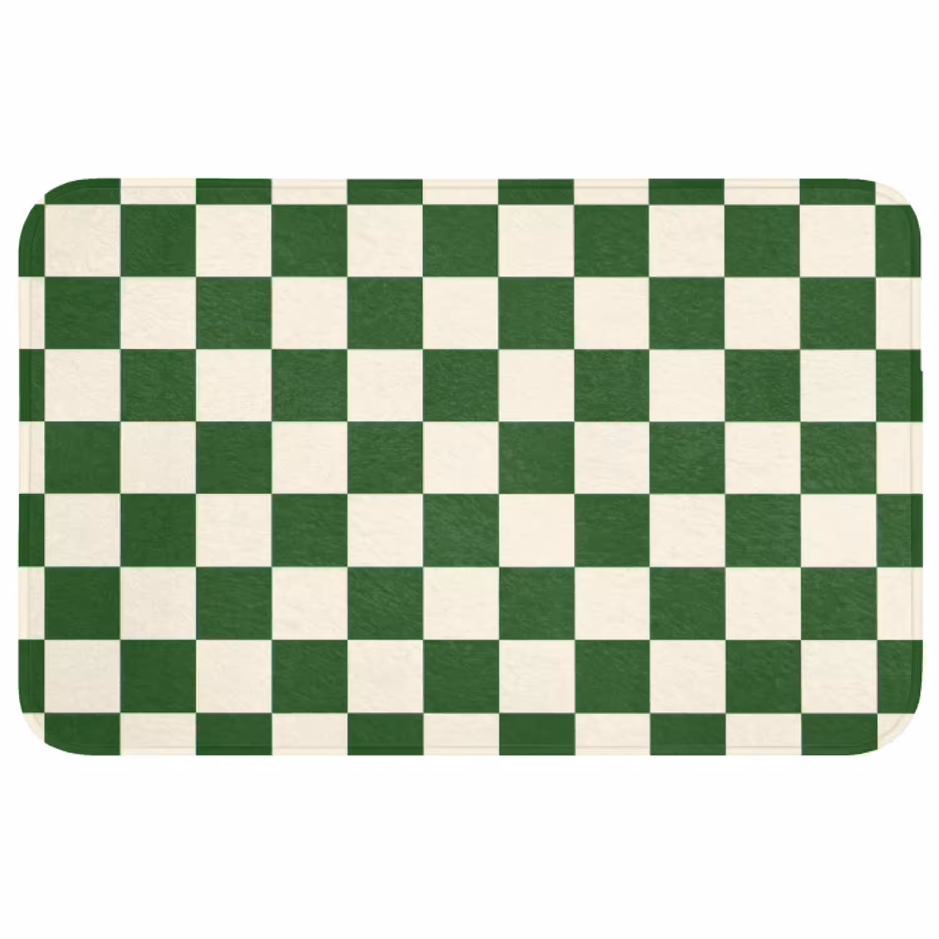 Schaakbord - Patroon - Groen Badmat middel 997 -3d