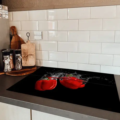 Spektakel van Paprika en Water Inductie beschermer vinyl 3mm klein -sfeer3