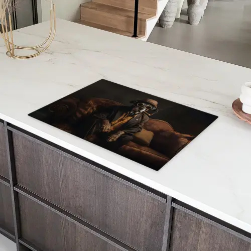Hond - Sigaar - Hoed - Pak Inductie beschermer vinyl 3mm klein -sfeer8