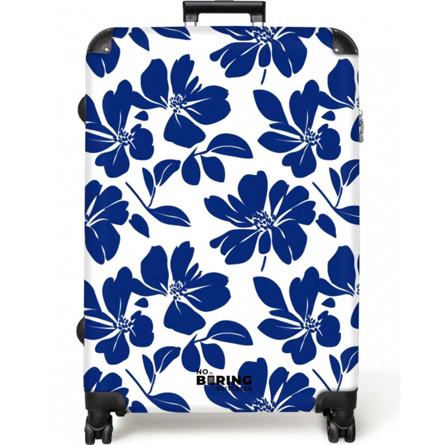 Floraal - Modern - Blauw NBS - Large koffer - Volwassenen Unisex groot -zzzzzzzzkaufland2