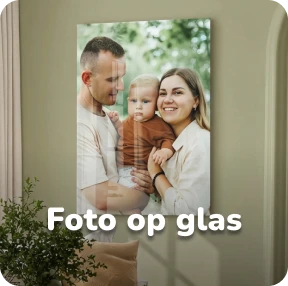 foto op glas van gezin