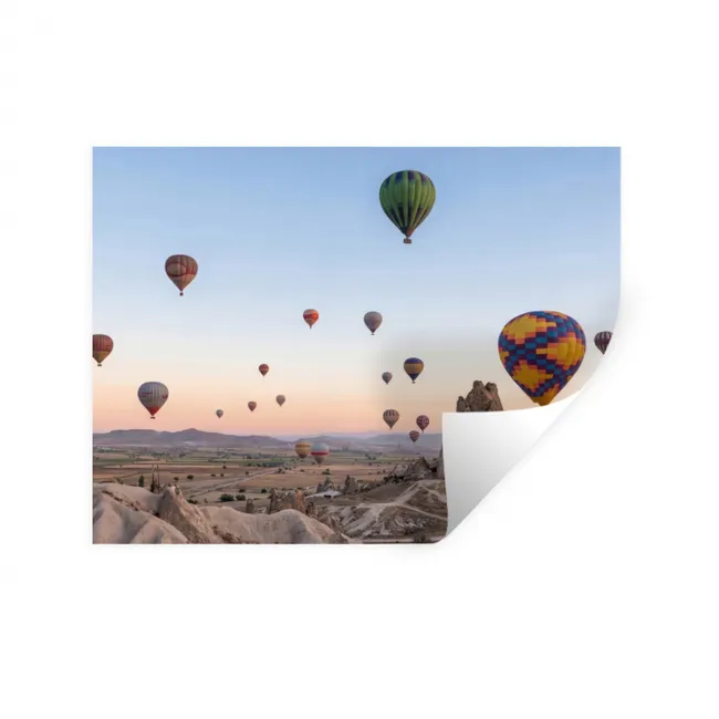 Wall Sticker - Hot air balloons - Rocks - Sunrise