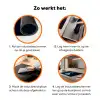 Bladeren - Bloem - Glazen - Donkerblauw Inductie beschermer vinyl 3mm klein -zzzzzzz-td-werking