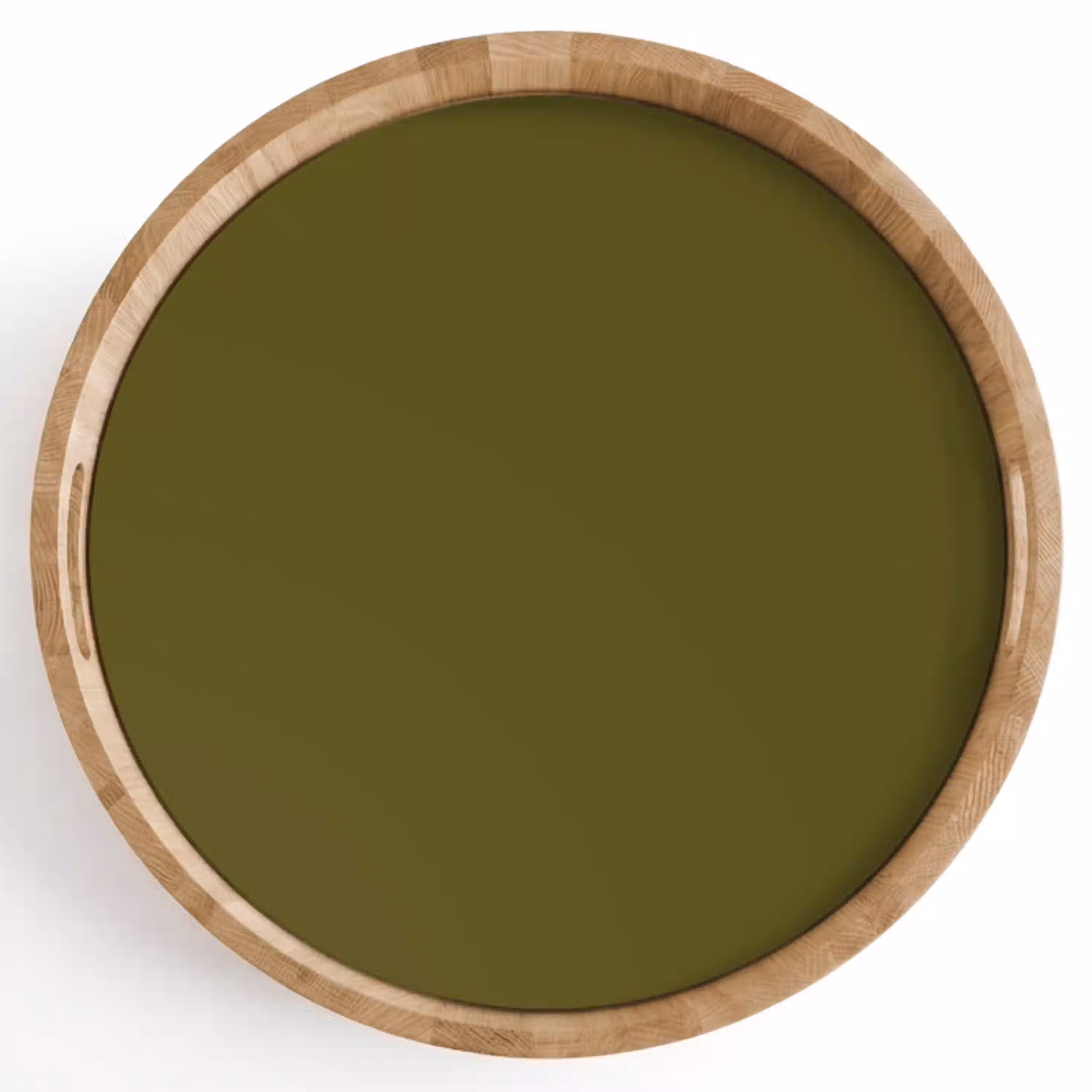 Dark - Olive - Groen Dienblad Rond middel 914 -z3d_shopping