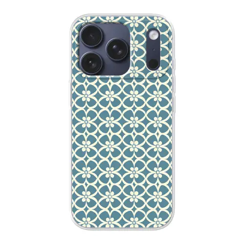 Patroon - Symmetrisch - Blauw Telefoonhoesje iPhone 17 Pro klein 878 -3d