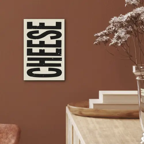 Kaas - Decoratie - Beige - Cheese aluminium wit klein -sfeer4