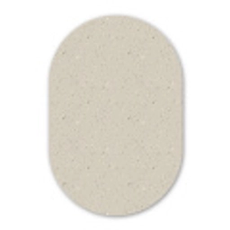 Lichtbeige - Terrazzo - Grijs Wandcirkel Ovaal Forex klein 630 -3d