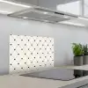 Hart - Dotline - Wit - Zwart keuken achterwand spatscherm klein 900 -3d_schuin