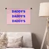 Daddy's - Blauw - Blokletters Wandkleed katoen klein -sfeer4