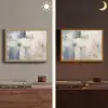 Aquarel - Abstract - Kunst Light Box met batterij (Wandlamp) middel -sfeer3