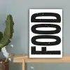 Food - Zwart - Wit - Decoratie canvas 2cm klein -sfeer4