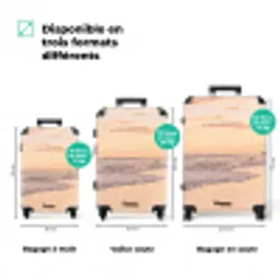 Strand - Branding - Wolken NBS - Handbagage koffer - Volwassenen Unisex middel zzzzzzVergelijking_3FR
