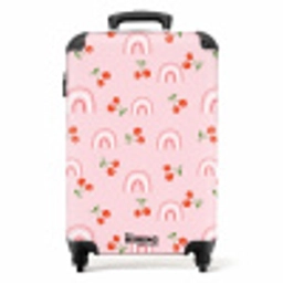 Kersen en regenboogpatroon NBS - Handbagage koffer - Unisex middel -productfoto_recht