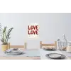Love - Rood - Tekst Muursticker klein -eettafel
