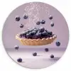 Eten - Taart - Bessen - Blauw KitchenYeah - Keuken - Wandcirkel Forex klein -3d