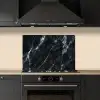 Marmer - Zwart - Luxe keuken achterwand spatscherm klein -sfeer1