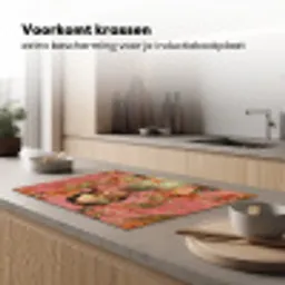 Vrouw - Bril - Roze - Bloemen Inductie beschermer vinyl 3mm klein -sfeer1