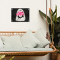 Neon - Letters - Vintage - Vrouw tuinposter los doek klein -sfeer7