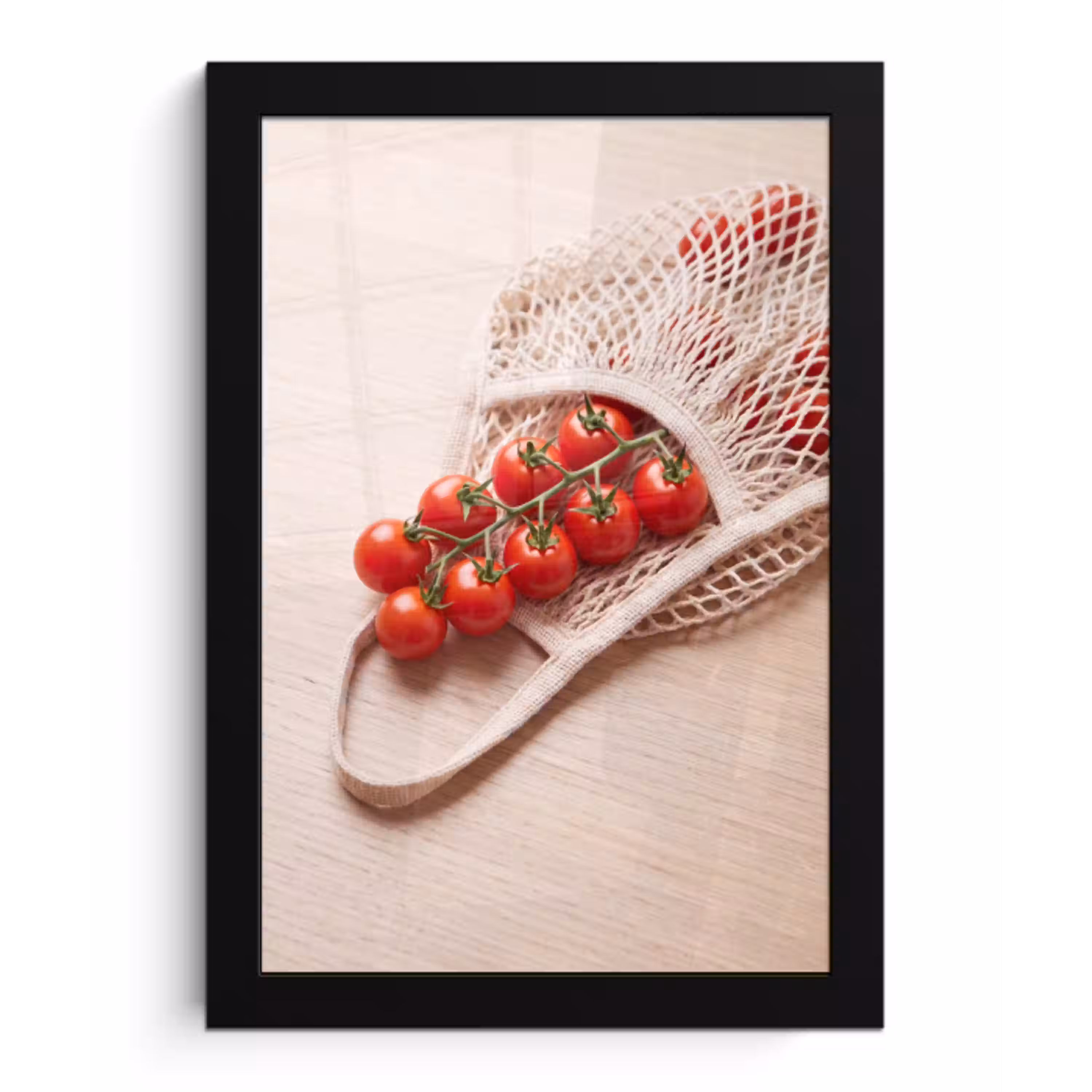 Tomaten - Vers - Eten fotolijst zwart zonder passe partout klein -3d