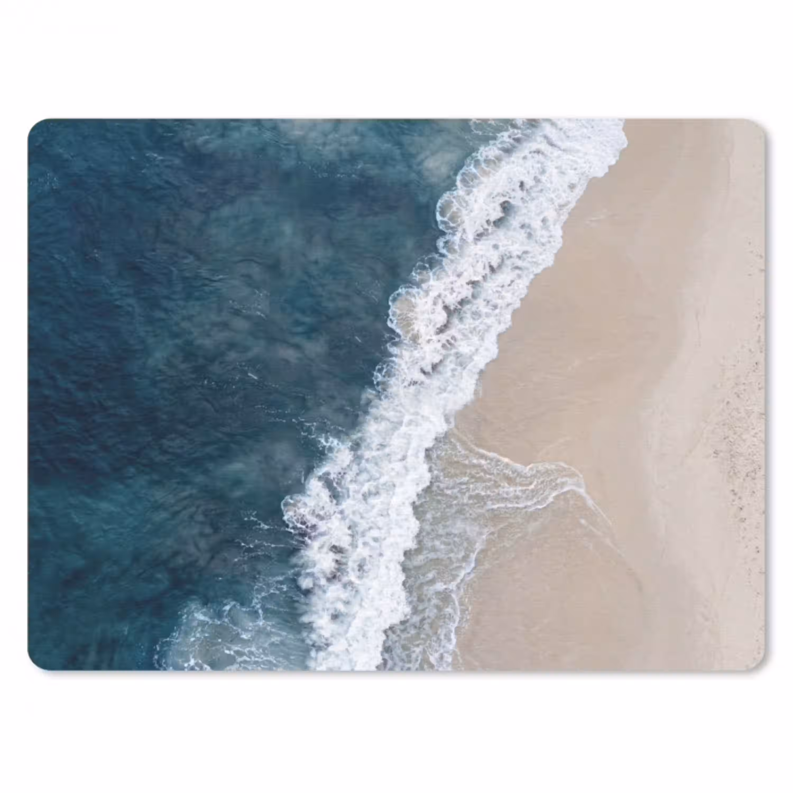 Strand - Zee - Golven muismat rubber klein -3d